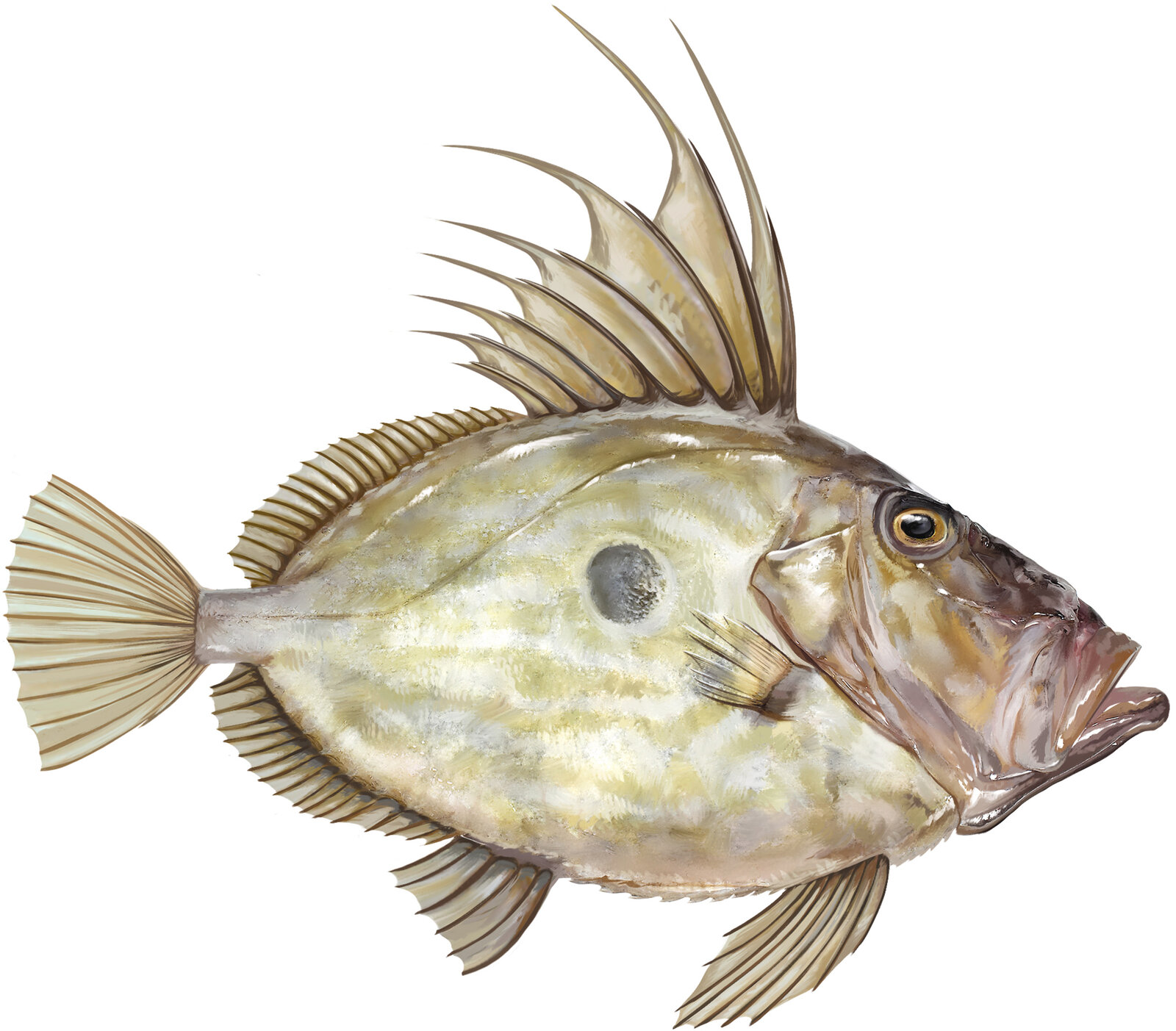oculus-illustration-bianchi-meeresfische-plakat-petersfisch