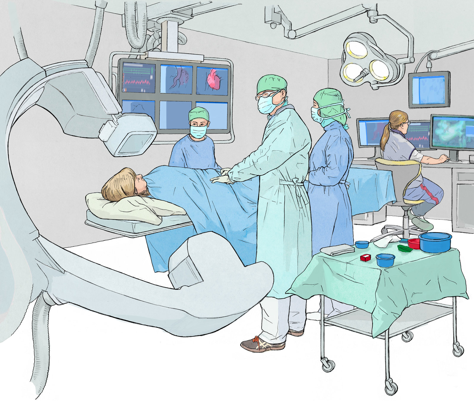 oculus-illustration-patientenbroschuere-herz-katheterlabor-op