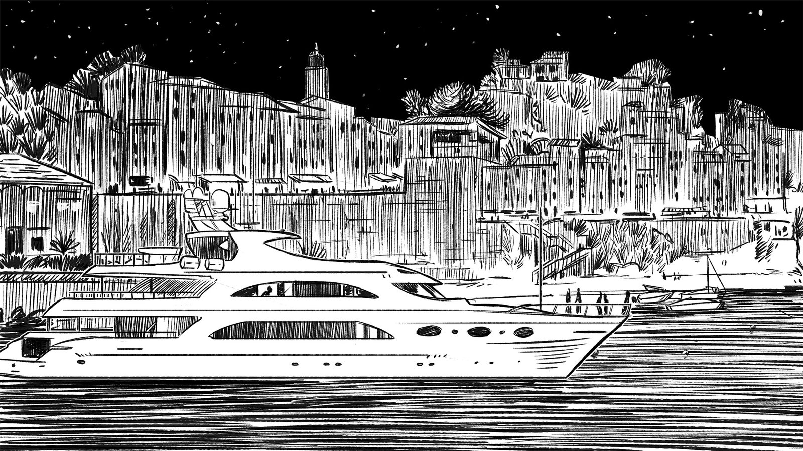 oculus-illustration-storyboard-film-zeichnung-yacht-nacht