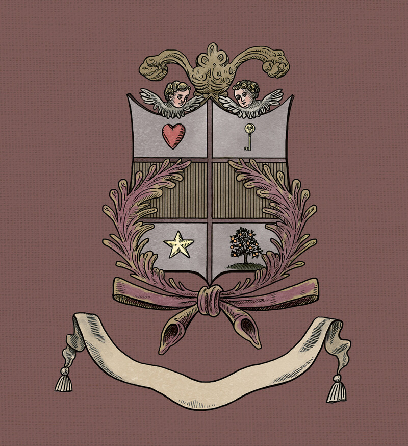 oculus-illustration-arquinesia-parfum-verpackungsdesign-vintage-wappen-engel